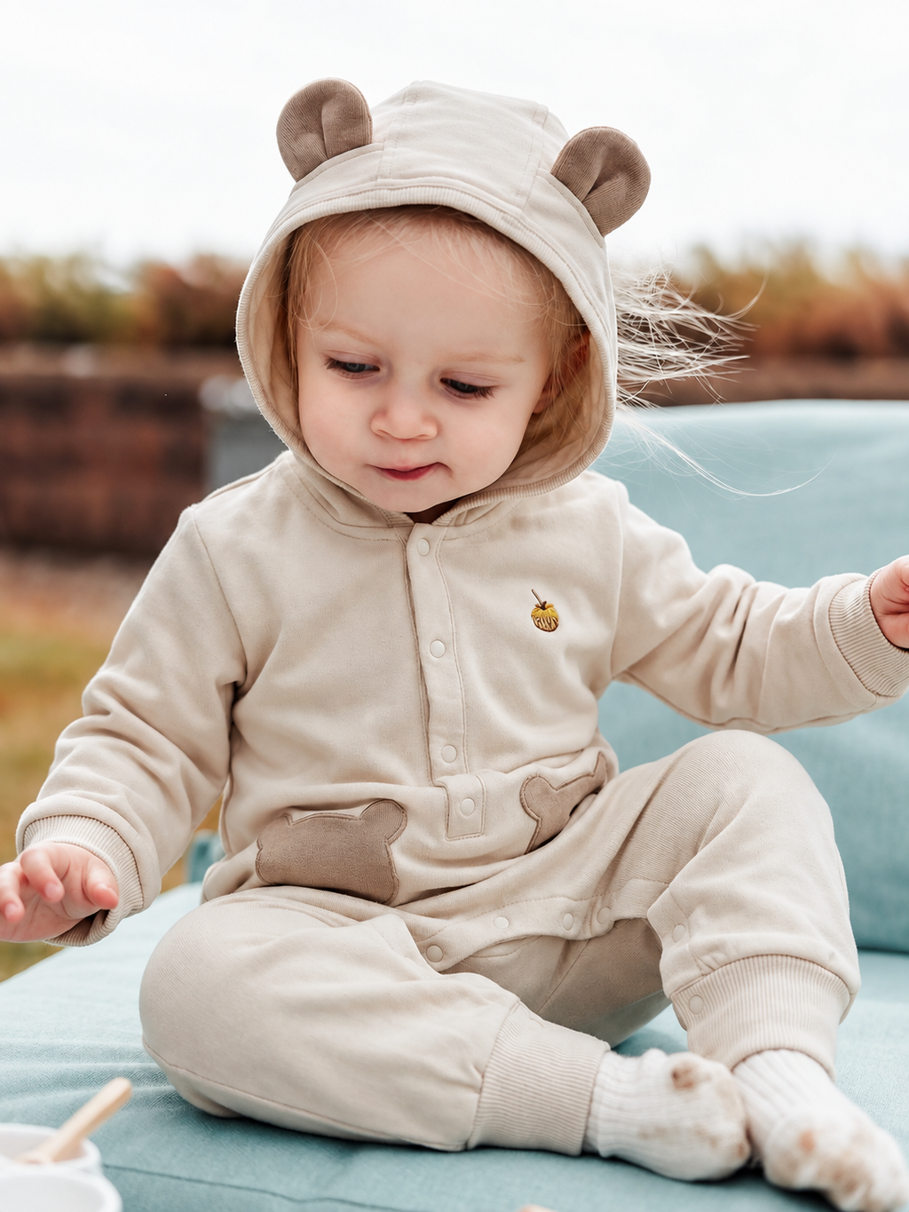 Little Acorn Hooded Romper