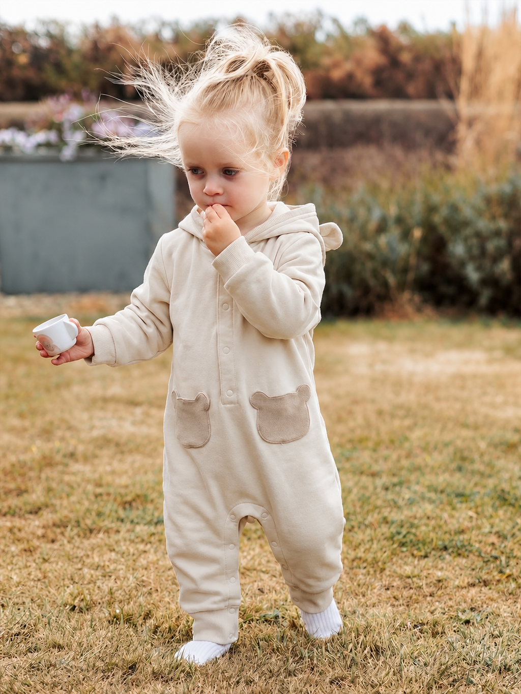 Little Acorn Hooded Romper