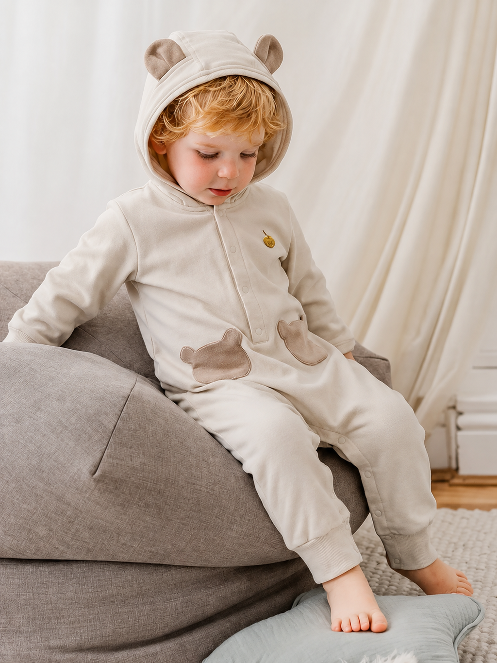 Little Acorn Hooded Romper