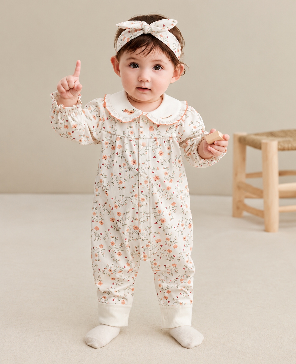Meadow Floral Cotton Romper