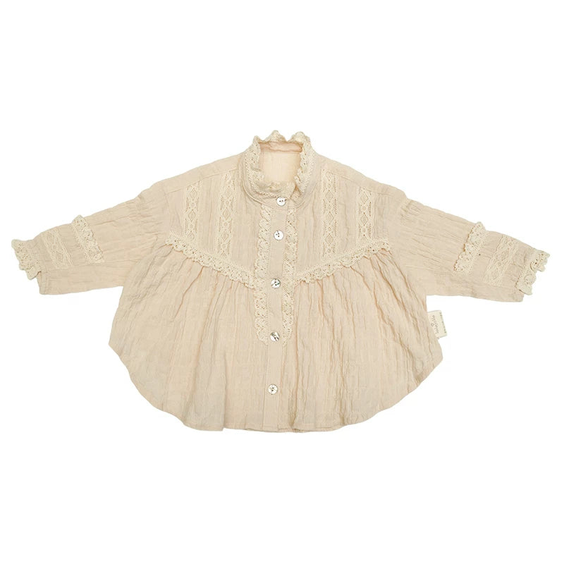 Léonie Lace Cotton Blouse