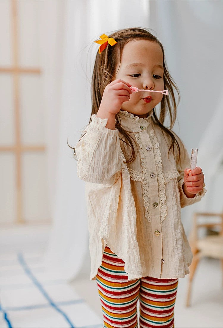Léonie Lace Cotton Blouse